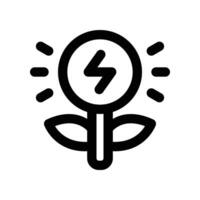 Grün Energie Symbol. Vektor Linie Symbol zum Ihre Webseite, Handy, Mobiltelefon, Präsentation, und Logo Design.