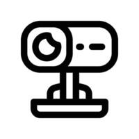 Webcam Symbol. Vektor Linie Symbol zum Ihre Webseite, Handy, Mobiltelefon, Präsentation, und Logo Design.