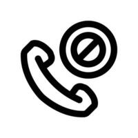 Nein Anruf Symbol. Vektor Linie Symbol zum Ihre Webseite, Handy, Mobiltelefon, Präsentation, und Logo Design.