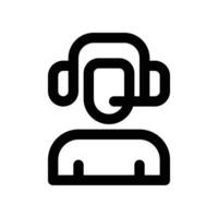 Anruf Center Symbol. Vektor Linie Symbol zum Ihre Webseite, Handy, Mobiltelefon, Präsentation, und Logo Design.