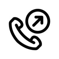 Ausgang Anruf Symbol. Vektor Linie Symbol zum Ihre Webseite, Handy, Mobiltelefon, Präsentation, und Logo Design.