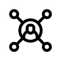 Netzwerk Symbol. Vektor Linie Symbol zum Ihre Webseite, Handy, Mobiltelefon, Präsentation, und Logo Design.