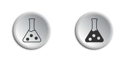 kemi flaska ikon för kemi, laboratorium, vetenskap. platt vektor illustration.