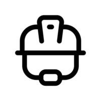 Konstruktion Helm Symbol. Vektor Linie Symbol zum Ihre Webseite, Handy, Mobiltelefon, Präsentation, und Logo Design.