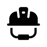 Konstruktion Helm Symbol. Vektor Glyphe Symbol zum Ihre Webseite, Handy, Mobiltelefon, Präsentation, und Logo Design.