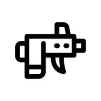 Nagelpistole Symbol. Vektor Linie Symbol zum Ihre Webseite, Handy, Mobiltelefon, Präsentation, und Logo Design.