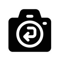 flip kamera ikon. vektor glyf ikon för din hemsida, mobil, presentation, och logotyp design.