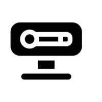 Webcam Symbol. Vektor Glyphe Symbol zum Ihre Webseite, Handy, Mobiltelefon, Präsentation, und Logo Design.