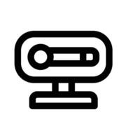 Webcam Symbol. Vektor Linie Symbol zum Ihre Webseite, Handy, Mobiltelefon, Präsentation, und Logo Design.