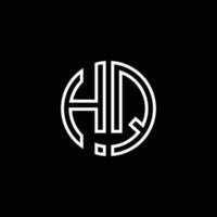 hq monogram logotyp cirkel band stil disposition designmall vektor