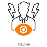 Trauma und Schmerzen Symbol Konzept vektor