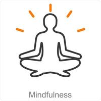 mindfulness och fred ikon begrepp vektor