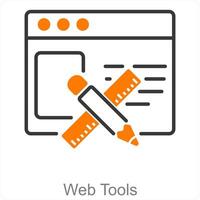 webb verktyg och koda ikon begrepp vektor