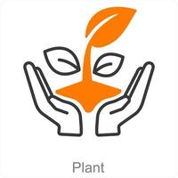 Pflanze und Grün Symbol Konzept vektor