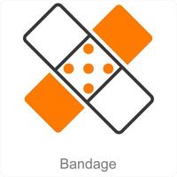 bandage och medicinsk ikon begrepp vektor