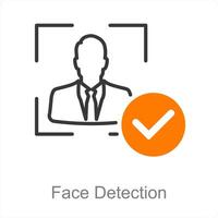 ansikte upptäckt och biometri ikon begrepp vektor