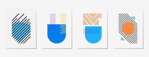 einfach dekorativ Illustration abstrakt minimalistisch geometrisch sehen Design. Linie Kunst Zeichnung Pastell- Farbe gut zum Hintergrund, Abdeckung, Poster, drucken vektor