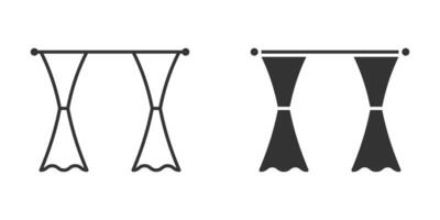 Vorhang Symbol. einfach Design. Vektor Illustration.