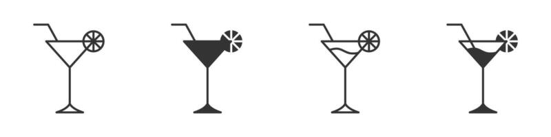 cocktail ikon. enkel design. vektor illustration.