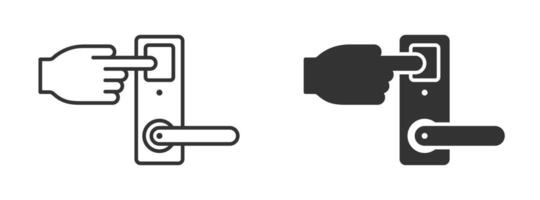 Clever Tür sperren Symbol. Sensor sperren Symbol. Vektor Illustration.