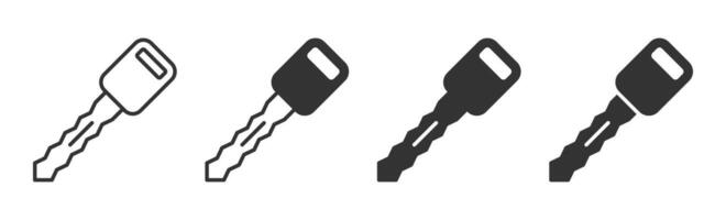 Auto Schlüssel Symbol. Vektor Illustration.