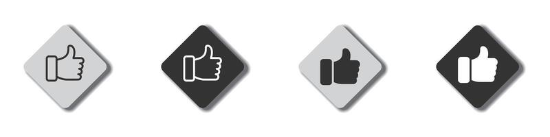 Hand Daumen oben Symbol. mögen Symbol. mögen Symbol zum Ihre Netz Seite? ˅ Design. Vektor Illustration.