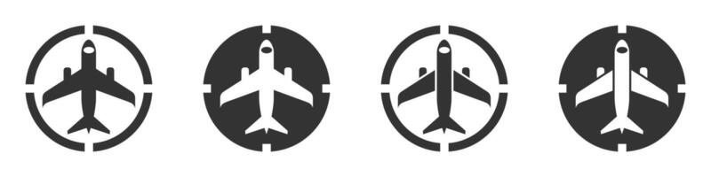 Flugzeug Symbol icoliert auf ein Weiß Hintergrund. Vektor Illustration.