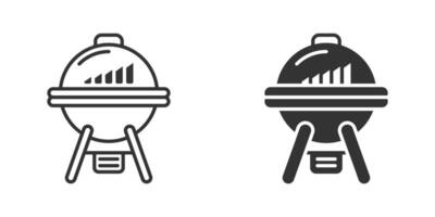 Grill Grill Symbol. Kohlebecken Symbol. Vektor Illustration.