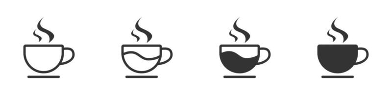 kaffe kopp ikon uppsättning. enkel design. vektor illustration.