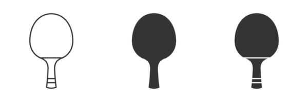 ping pong racket ikon. vektor illustration.