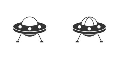 UFO Symbol. fliegend Untertasse. Vektor Illustration.