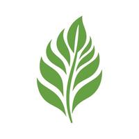grön blad ikon form färsk platt vektor design.