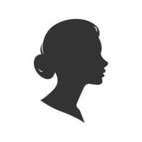 kvinna ansikte silhuett. vektor illustration.