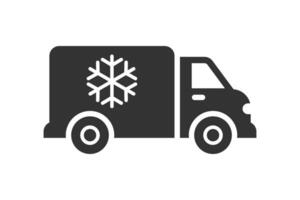 kylskåp lastbil ikon. vektor illustration.