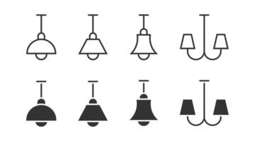 hängande lampa ikon. vektor illustration.