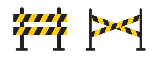 Straße Barriere Symbol. Vektor Illustration.
