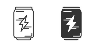 Energie trinken können Symbol. Vektor Illustration.