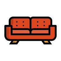 eben Design Sofa Symbol. Vektor. vektor