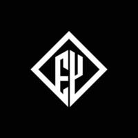 ey-Logo-Monogramm mit quadratischer Designvorlage im Rotationsstil vektor