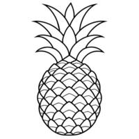 Ananas Gliederung Färbung Seite Illustration zum Kinder und Erwachsene vektor