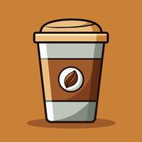 Kaffee Tasse Karikatur Illustration, Kaffee Becher trinken Symbol Konzept isoliert vektor