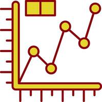 Linie Graph Jahrgang Symbol vektor