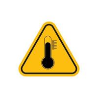 hög temperatur varning tecken vektor