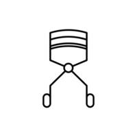 Wimper Lockenwickler Symbol vektor