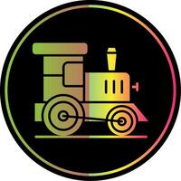 leksak tåg glyf på grund av Färg ikon vektor