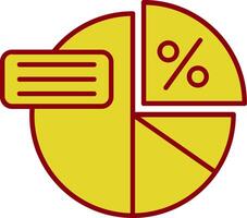 Kuchen Graph Jahrgang Symbol vektor