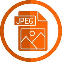 jpg Datei Format Glyphe Orange Kreis Symbol vektor