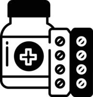 medicin glyf och linje vektor illustration