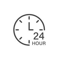 Symbol für vierundzwanzig Stunden vektor