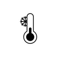 Symbol für kaltes Thermometer vektor